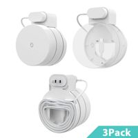 AirsFish Compatible with Google WiFi Wall Mount Hanger Bracket Holder Stand with Wall Socket, WiFi Accessories for Google WiFi Routers and Beacons Simplest Fittest Best Design (3 Pack)