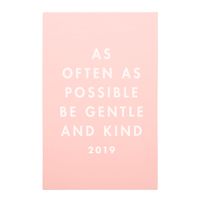 C.R. Gibson Pink and White 'Be Gentle and Kind' 2019 Monthly Pocket Planner, 3.5'' W x 5.5'' H