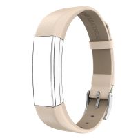SWEES Genuine Leather Bands Compatible with Alta & Alta HR, Genuine Leather Band with Buckle Replacement Wristband Small & Large Women Men, Silver, Gold, Black, Brown, Pink, Grey