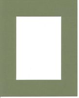 10 8x10 Moss Green Picture Mats Mattes Matting with White Core, for 5x7 Pictures