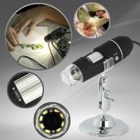 GVESS Portable 1000X Magnification 8-LED USB Digital Microscope Endoscope with Stand for Education Biological Inspection with OTG Cable for Android Phone