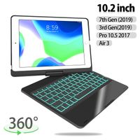 iPad Keyboard Case for iPad 10.2 2019, iPad Air 10.5 2019, iPad Pro 10.5 2017 - Backlit Keyboard - 360 Rotation - iPad 7th Generation Case with Keyboard - iPad Air 3rd Generation Keyboard Case