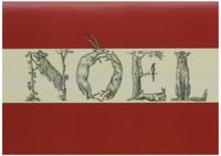 Nouvelles Images Holiday Boxed Note Card Set, Noel in Forest Animals Letters (XDB 448)