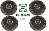 X2-PAIRS JBL MS6510 Boat Marine Audio Black 6.5" inch Dual Cone Stereo Speakers 6-1/2" COLOR BLACK (Class "A" factory reconditioned)