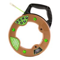Southwire Tools & Equipment FTSP3-100NCT Simpull Electrical Fish Tape with Non-Conductive Tip, Ideal for Light Duty Jobs, Spiral Extruded Polymer, Medium Case, Flexible, 3mm x 100 Feet