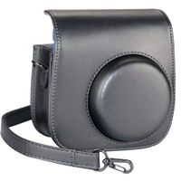 Blummy PU Leather Instax Mini 9 Camera Case for Fujifilm Instax Mini 8/ Mini 8+/ Mini 9 Instant Camera with Adjustable Strap and Pocket (Silver)