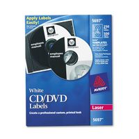 Avery CD Labels, White Matte, 250 CD Labels and 500 Case Spine Labels (5697)