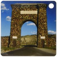 3dRose Yellowstone North Roosevel Arch - Key Chains, 2.25 x 4.5 inches, set of 4 (kc_26405_2)