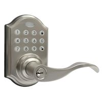 Bamberg 400 Wave Electronic Keypad Lever Keyed Entry Door Lock - Satin Nickel
