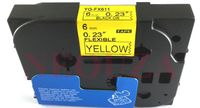 Black on Yellow Flexible Label Tape Compatible For Brother TZe Tz Fx611 TZ-Fx611 TZe-Fx 611 P-Touch 6mmx12mm(0.25"x26.2')