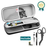 Opoway Stethoscope Case for Nurses, fits Classic III, Lightweight II S.E, Cardiology IV Diagnostic, Stethoscope Travel Case Includes Pen Light and Bandage Scissors