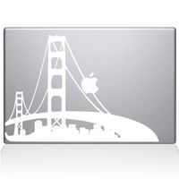 The Decal Guru San Francisco City Skyline Decal Vinyl Sticker, 13" MacBook Pro (2016 & Newer Models), White (2303-MAC-13X-W)