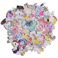 Cute Unicorn Stickers for Laptops, 94 Pack Vsco Pink Decals Waterproof Vinyl Stickers for Hydro Flask Water Bottle Guitar Refrigerator Motorcycle Car Bumpers Helmet, Gift for Girls Kids Teens Lover