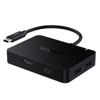 AUKEY USB C Hub Adapter with 4K HDMI, 4 USB 3.0 Ports, 60W Type C Power Delivery Charging Port for MacBook Pro 2017 iMac, Google Chromebook Pixelbook