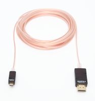 ZETALINK Ultra High Speed Flexible Micro HDMI/HDMI Active Optical Cable (AOC) 3M (10 ft) with Plastic Optical Fiber for 4K UHD, HD TV, Projector, BD, Long Distance