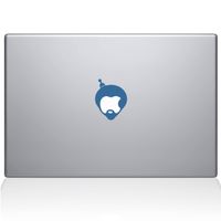 The Decal Guru 2054-MAC-11A-LB Afro Apple Logo Decal Vinyl Sticker, Light Blue, 11\" MacBook Air