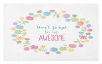 GugeABCmat Floor Mats,Blooming Flower Spring Bouquet with Silhouette Style Bicolor Palette,Front Door Rugs 42" W X 36" L,Pastel Yellow Orange