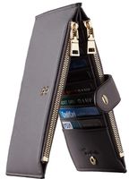Travelambo Womens Walllet RFID Blocking Bifold Multi Card Case Wallet with Zipper Pocket (Chelsea Grey Light)