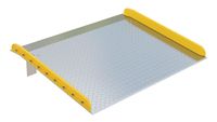 Vestil TAS-10-7260 Aluminum Dock Board with Steel Curb, 10000 lb. Capacity, 72" x 60", Silver
