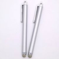 2pack Universal Micro Fiber Screen Metal Touch Stylus Pen for Android Device Mobile Phone Cell Smart Phone Tablet iPad iPhone. (Silver)