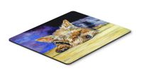 Caroline's Treasures 7357MP Yorkie Taking a Nap Mouse Pad, Hot Pad or Trivet, Large, Multicolor