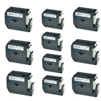 KCMYTONER 10 Pack Compatible for Brother M Tape M221 MK221 M-K221 Black on White Label Tape use in P-Touch PT-90 PT-M95 PT-70BM PT-65 PT-85 PT-45 Label Maker (0.35 Inch x 26.2 Ft 12mm x 8m)