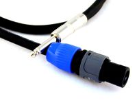 Conquest Sound N2Q14 20 20-Foot 2 Pole Speakon to 1/4-Inch 14 Gauge 2 Conductor Wire, Neutrik NL2FC and 1/4-Inch Male