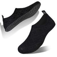 Water Shoes for Womens and Mens Summer Barefoot Shoes Quick Dry Aqua Socks for Beach Swim Yoga Exercise (JH.Black, 46/47)
