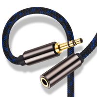3.5mm AUX Extension Cable 20 Feet,Ruaeoda Double Shielded Headphone Auxiliary Extension Cable 3.5 mm Male to 3.5 mm Female Stereo Audio Extension Cable 20 Foot Braided 1/8 Long AUX Extension Cord