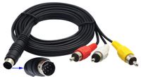 zdyCGTime 3 RCA Plug to 7 Pin Mini DIN Plug Extension Cable S-Video 7 Pin DIN Male to 3 RCA Male RGB Composite Video Extender Cable Adapter for DVD,TV,HDTV,VCR's,CD Players,PC Laptop(5ft/1.5M)