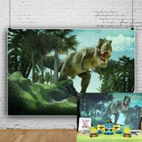 OFILA Dinosaur Backdrop 7x5ft Jurassic Period Photography Background Children Boys Birthday Party Decoration Boys Baby Shower Shoots Jurassic World Party Decoration School Events Kids Photobooth Props