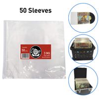 Classic Acts Vinyl Record Sleeves Protect Your Album Covers - LP Sleeves Fit Single and Double Albums - Size: 12.5" X 12.75" - 3 Mil Thick (50 Pack)