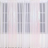 Eternal Beauty Glitter Sequin Backdrop Curtains for Wedding Party Decor, Sequence Christmas Backdrop Curtain (2 Pack, W3FT x H7FT,Iridescence)