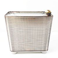 INTBUYING 20-100 Plate Water to Water Brazed Plate Heat Exchanger 1/2''~1''MPT Ports (60-plate)