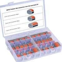 OCR 60Pcs Lever-Nut 2,3,5 Conductor Compact Wire Connectors Terminal Block Wire Push Cable Connector