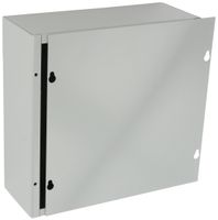 BUD Industries JB-3960 Steel NEMA 1 Sheet Metal Junction Box with Lift-Off Screw Cover, 10" Width x 10" Height x 4" Depth, Gray Finish