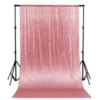 Glitter Backdrop 7FTx7FT Pink Gold Shimmer Sequin Fabric Photography Backdrop Sequin Photo Backdrop