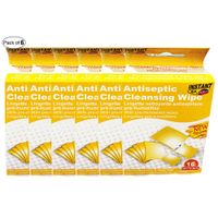 Instant Aid- Antiseptic Cleansing Wipe (16 in 1 Pack) (Pack of 6) by Purest
