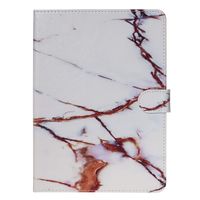 Ostop Compatible with iPad Mini 1 2 3 4 5 Tablet Case,Premium Stand Folio Case Slim Wallet PU Leather Smart Cover with Auto Sleep/Wake for iPad Mini 1/2/3/4/5,Marble White