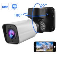 CTVISON 5.0MP HD Outdoor IP PTZ PoE Security Bullet Camera, 2560x1920P Super HD,180° Pan 55° Tilt 4X Optical Zoom Autofocus, Onvif Ethernet Camera, 2.8-12mm Lens, IP66 Weatherproof