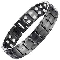 Mens Titanium Magnetic Therapy Bracelet All Sizes Magnetic Bracelets for Arthritis Pain Magnetic Wristband Golf Birthday Gifts Healing Bracelet-BT42 (7 in / 18 cm)