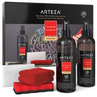 Arteza Chalkboard Cleaner Set with 2 Cleaners, 10-Ounces Each, 1 Microfiber Fabric Towel, 2 Magic Sponges & 1 Magnetic Eraser for Chalkboards, Blackboards & Glass Surfaces