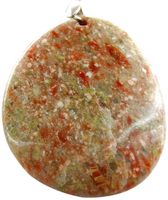 Linpeng Necklace Making China Unakite Semiprecious Stone Pendant