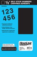 Headline Sign 31831 Stick-On Vinyl Numbers, Black, 1/2-Inch