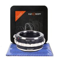 K&F Concept Nikon (G) - NEX a7S a7II a7SII a7RII Lens Mount Adapter, Hard Plastic Case Cleaning Cloth Nikon F Mount G Style Lenses to Adapt to Sony E Mount Camera Body, Sony NEX Mount Camera