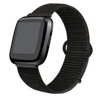 bayite Soft Bands Compatible with Fitbit Versa/Versa 2 Women Men, Breathable Sport Loop Band Replacement Accessories Wristband, Black