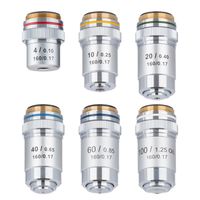 AmScope 4X-100X Six Achromatic Objective Lens Set