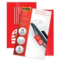 Fellowes Thermal Laminating Pouches, ImageLast, Jam Free, Letter Size, 3 Mil, 25 Pack (5200501)