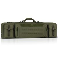 Savior Equipment Urban Warfare Tactical Double Carbine Long Rifle Bag Gun Case Firearm Backpack w/Pistol Handgun Case - 55 Inch Olive Drab Green