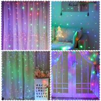 Twinkle Star 300 LED Window Curtain String Light for Chritmas Wedding Party Home Garden Bedroom Outdoor Indoor Decoration, Multicolor